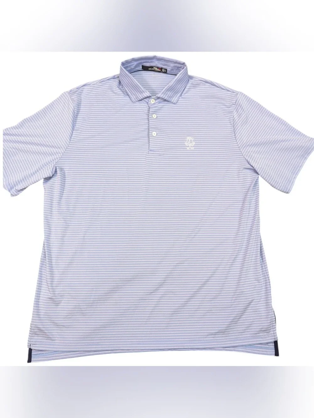 Ralph Lauren RLX Performance Golf Short Sleeve Polo Men's Size XL Purple striped